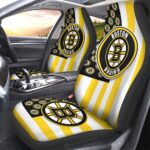 Boston Bruins Car Seat Covers Custom US Flag Style