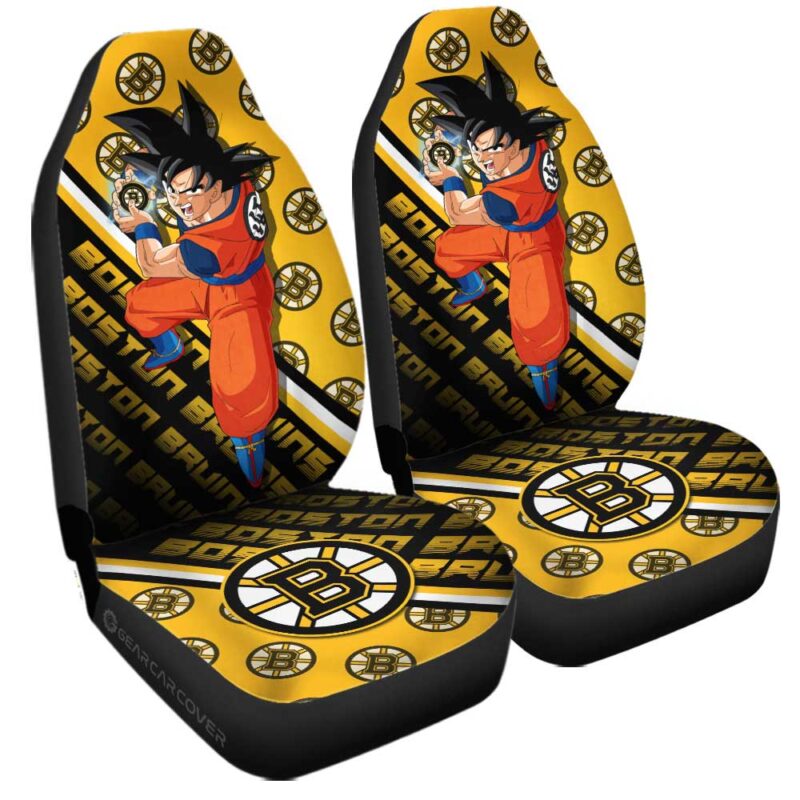 Boston Bruins Car Seat Covers Goku Car Decorations For Fans