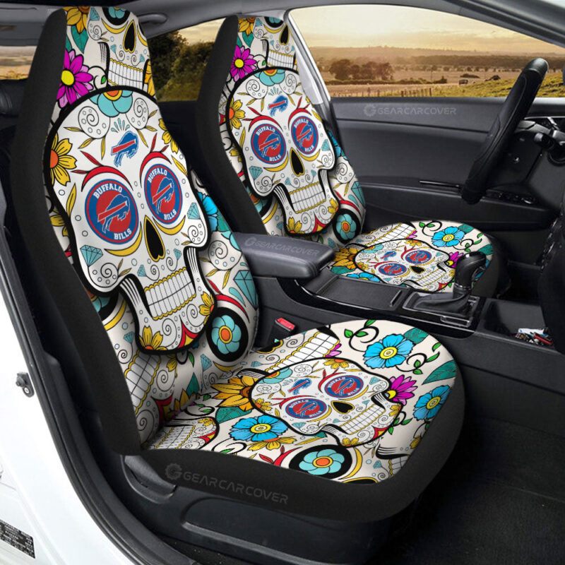 Buffalo Bills Car Seat Covers Custom Sugar Skull Car Accessories
