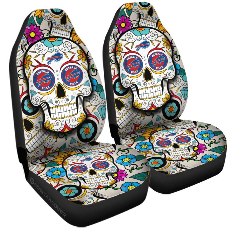 Buffalo Bills Car Seat Covers Custom Sugar Skull Car Accessories