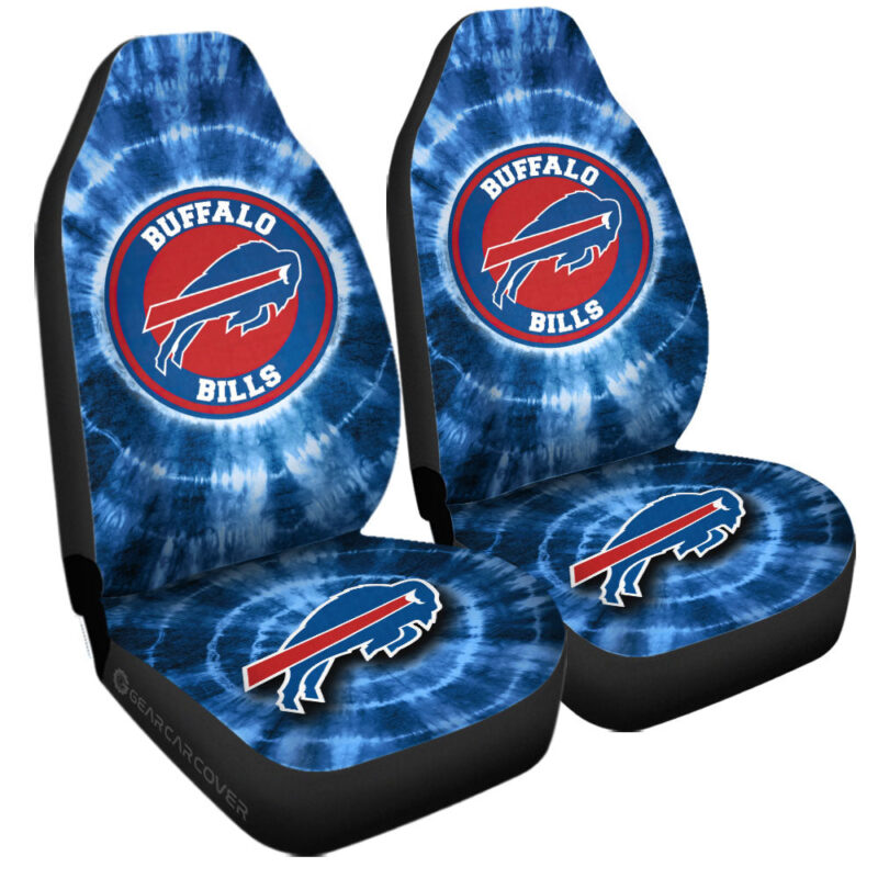 Buffalo Bills Car Seat Covers Custom Tie Dye Car Accessories
