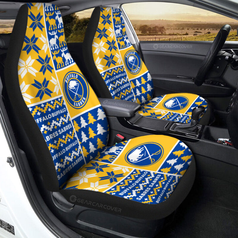 Buffalo Sabres Car Seat Covers Custom Ugly Style Car Accessories