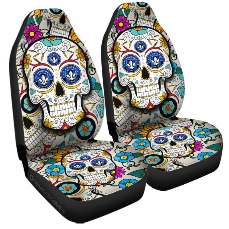 CF Montréal Car Seat Covers Custom Sugar Skull Car Accessories