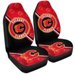 Calgary Flames Car Seat Covers Custom Car Accessories For Fans