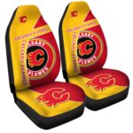 Calgary Flames Car Seat Covers Custom Car Accessories For Fans