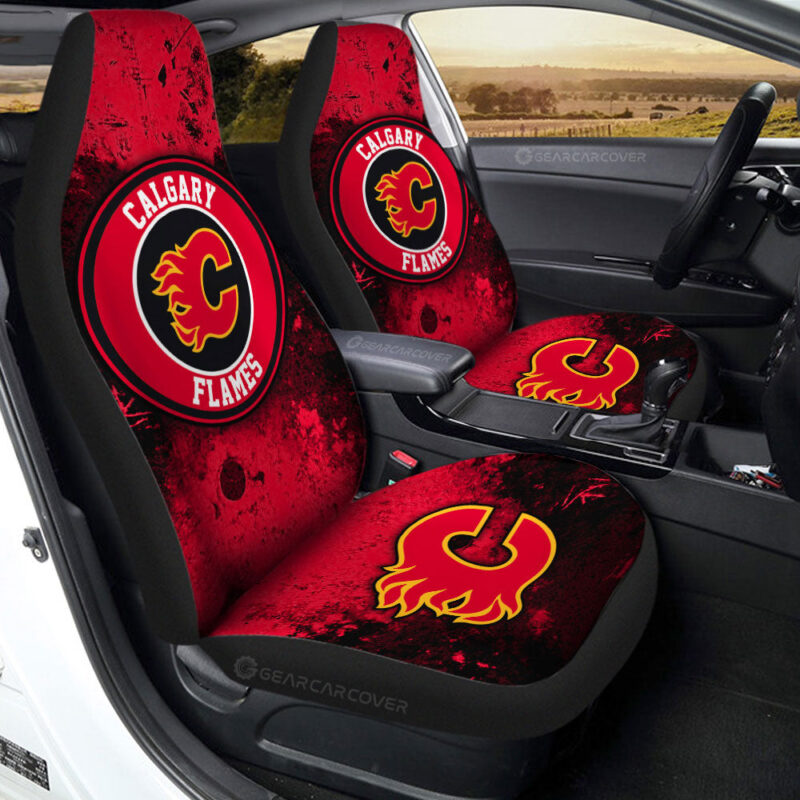 Calgary Flames Car Seat Covers Custom Car Accessories