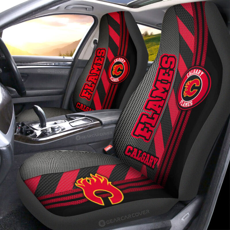 Calgary Flames Car Seat Covers Custom Car Accessories
