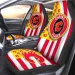 Calgary Flames Car Seat Covers Custom US Flag Style
