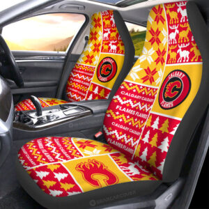 Calgary Flames Car Seat Covers Custom Ugly Style Car Accessories