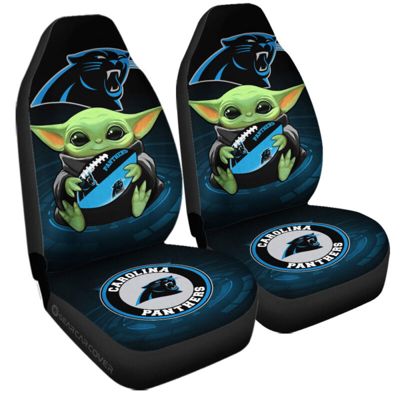 Carolina Panthers Car Seat Covers Baby Yoda Car Accessories For Fan