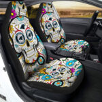Carolina Panthers Car Seat Covers Custom Sugar Skull Car Accessories
