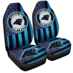 Carolina Panthers Car Seat Covers Custom US Flag Style