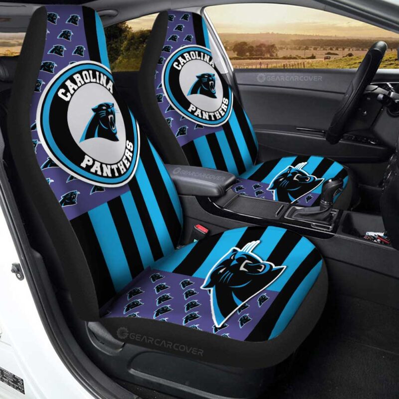Carolina Panthers Car Seat Covers Custom US Flag Style Carolina Panthers Car Seat Covers Custom US Flag Style