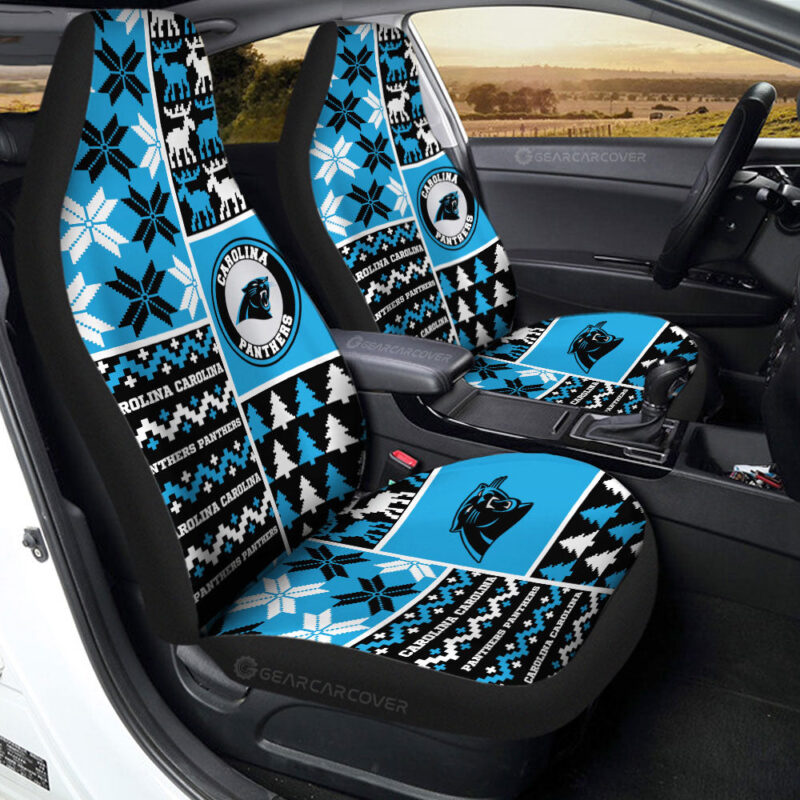 Carolina Panthers Car Seat Covers Custom Ugly Style Car Accessories