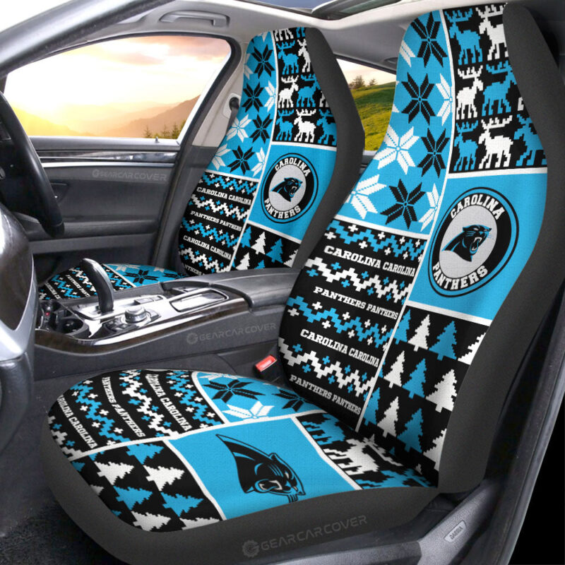 Carolina Panthers Car Seat Covers Custom Ugly Style Car Accessories
