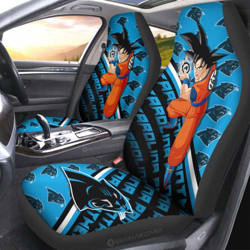 Carolina Panthers Car Seat Covers Goku Car Decorations For Fans