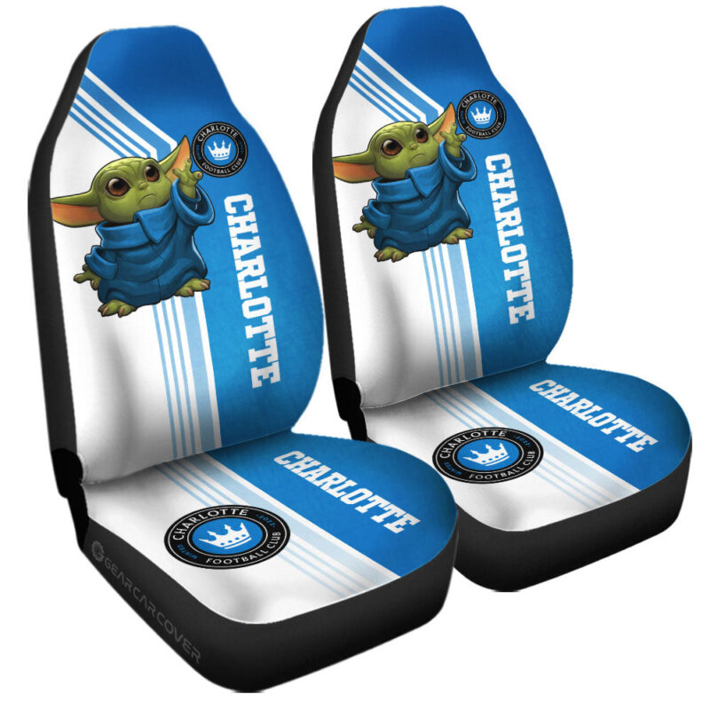 Charlotte FC Car Seat Covers Baby Yoda Car Accessories