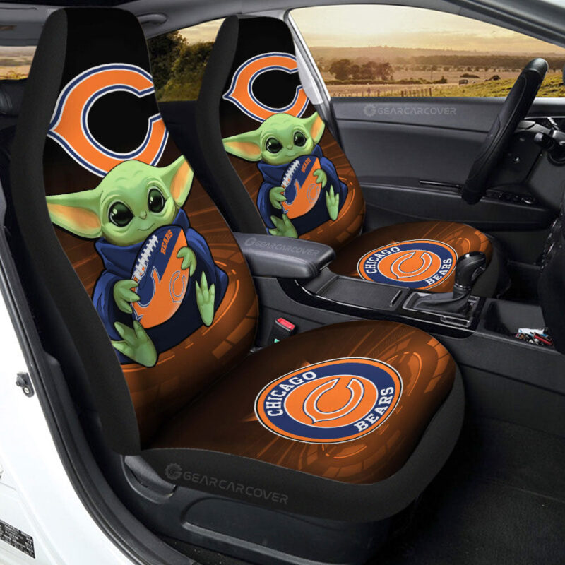 Chicago Bears Car Seat Covers Baby Yoda Car Accessories For Fan