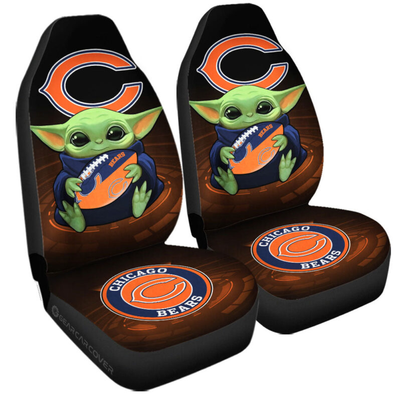 Chicago Bears Car Seat Covers Baby Yoda Car Accessories For Fan