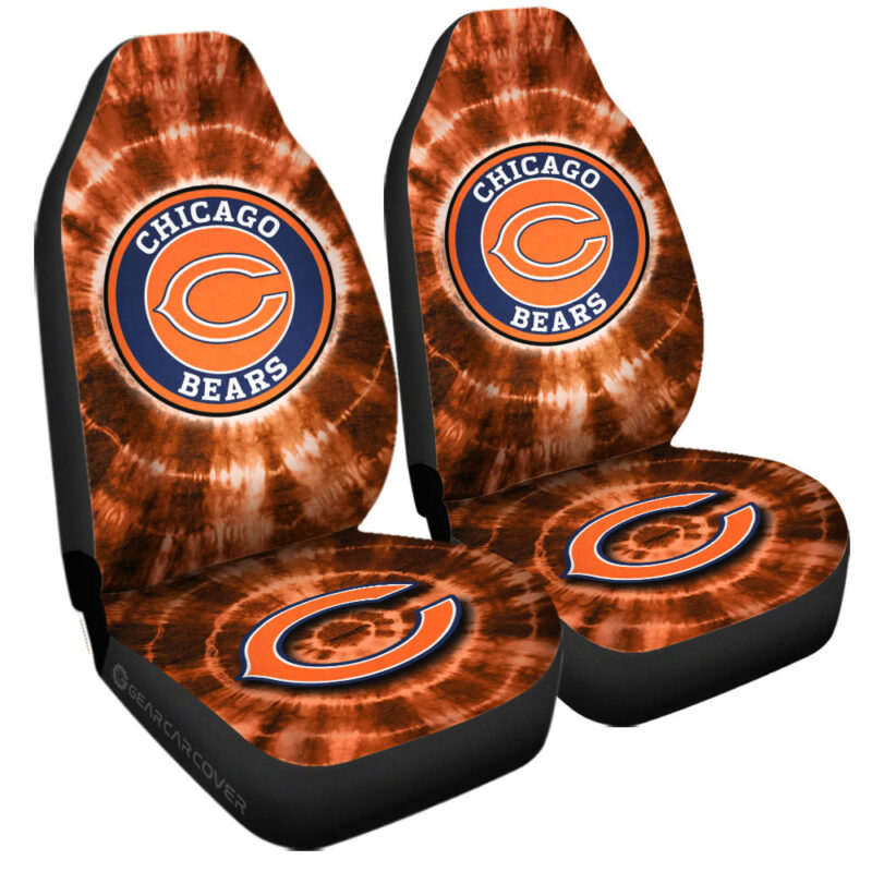 Chicago Bears Car Seat Covers Custom Tie Dye Car Accessories