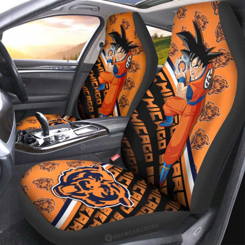 Chicago Bears Car Seat Covers Goku Car Decorations For Fans