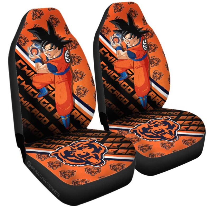 Chicago Bears Car Seat Covers Goku Car Decorations For Fans