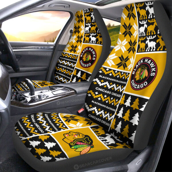 Chicago Blackhawks Car Seat Covers Custom Ugly Style Car Accessories