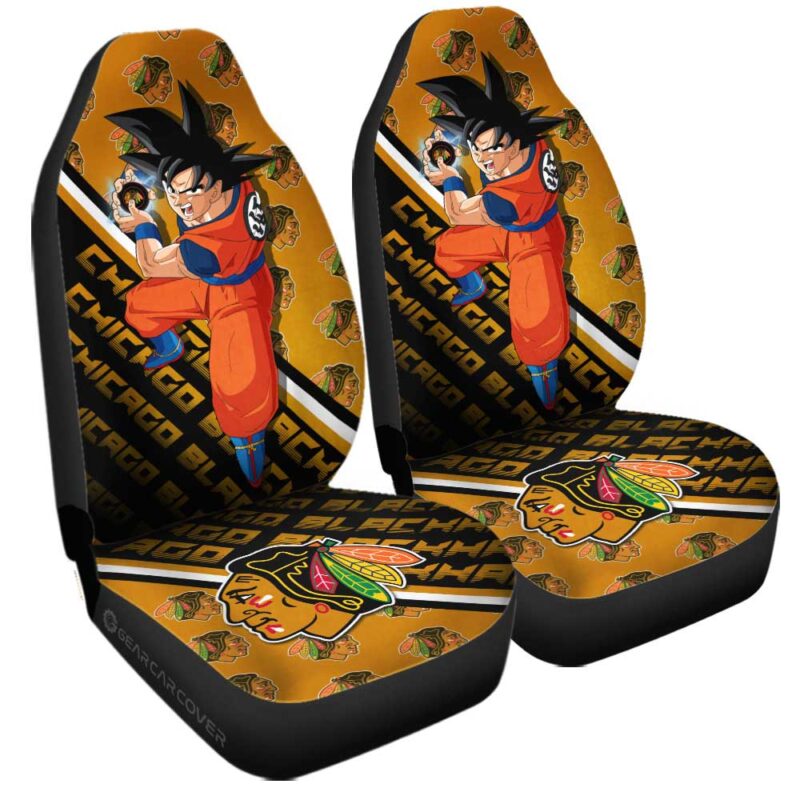 Chicago Blackhawks Car Seat Covers Goku Car Decorations For Fans