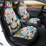 Chicago Fire FC Car Seat Covers Custom Sugar Skull Car Accessories