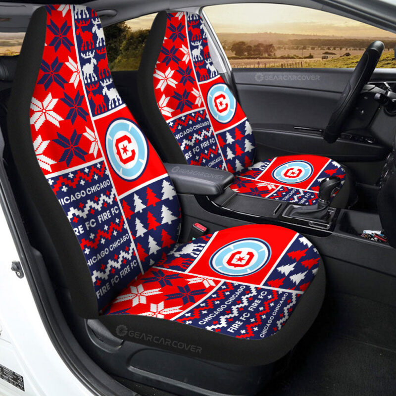 Chicago Fire FC Car Seat Covers Custom Ugly Style Car Accessories