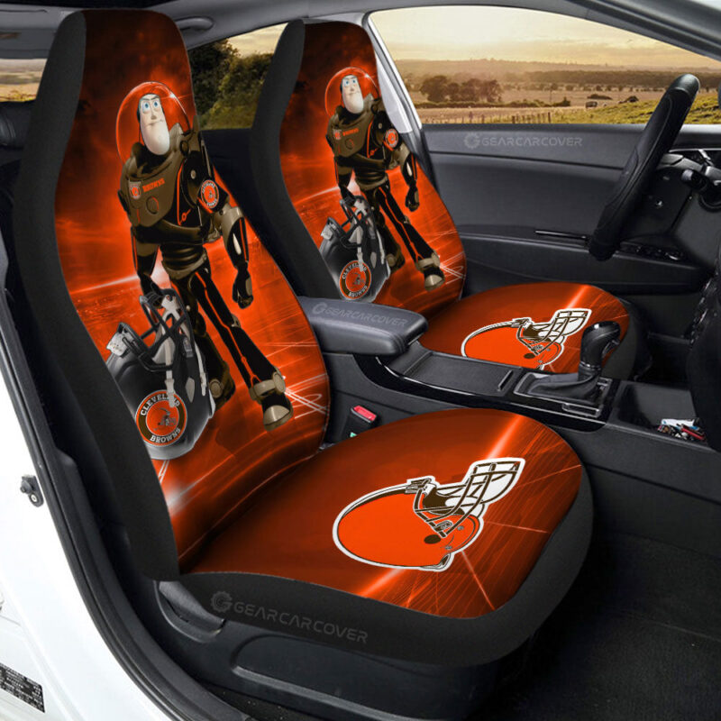 Cleveland Browns Car Seat Covers Buzz Lightyear Car Accessories For Fan