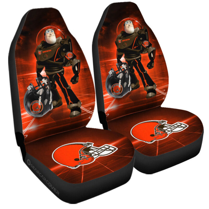 Cleveland Browns Car Seat Covers Buzz Lightyear Car Accessories For Fan