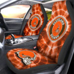 Cleveland Browns Car Seat Covers Custom Tie Dye Car Accessories
