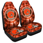 Cleveland Browns Car Seat Covers Custom Tie Dye Car Accessories