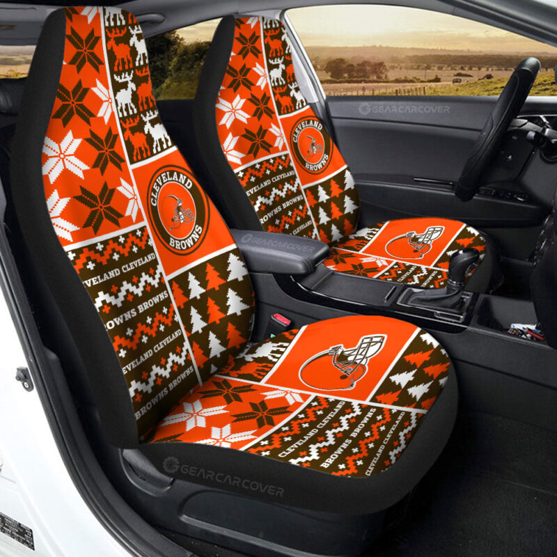 Cleveland Browns Car Seat Covers Custom Ugly Style Car Accessories