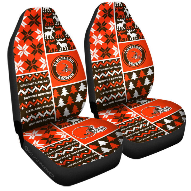 Cleveland Browns Car Seat Covers Custom Ugly Style Car Accessories