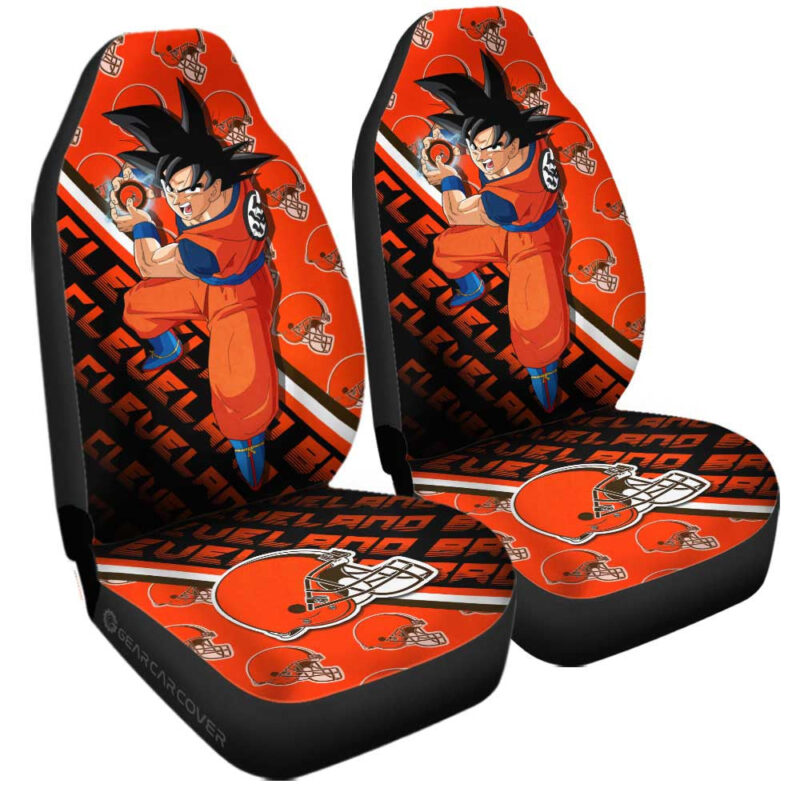 Cleveland Browns Car Seat Covers Goku Car Accessories For Fans