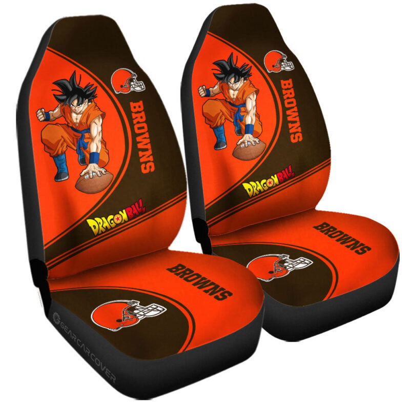 Cleveland Browns Car Seat Covers Goku Car Accessories For Fans