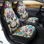 Colorado Avalanche Car Seat Covers Custom Sugar Skull Car Accessories