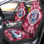 Colorado Avalanche Car Seat Covers Custom Tie Dye Car Accessories