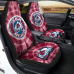 Colorado Avalanche Car Seat Covers Custom Tie Dye Car Accessories