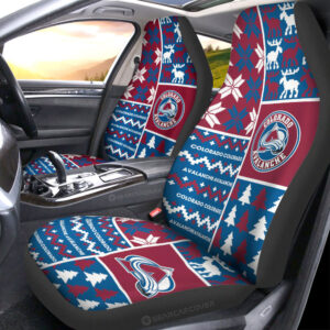 Colorado Avalanche Car Seat Covers Custom Ugly Style Car Accessories
