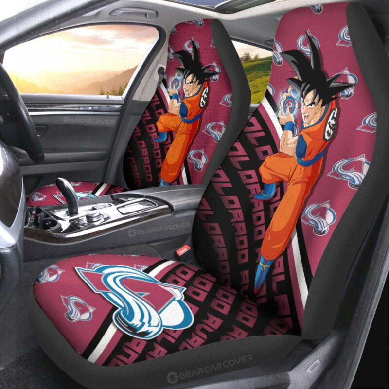 Colorado Avalanche Car Seat Covers Goku Car Decorations For Fans
