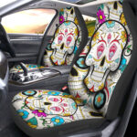 Colorado Rapids Car Seat Covers Custom Sugar Skull Car Accessories