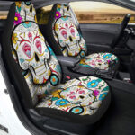 Colorado Rapids Car Seat Covers Custom Sugar Skull Car Accessories