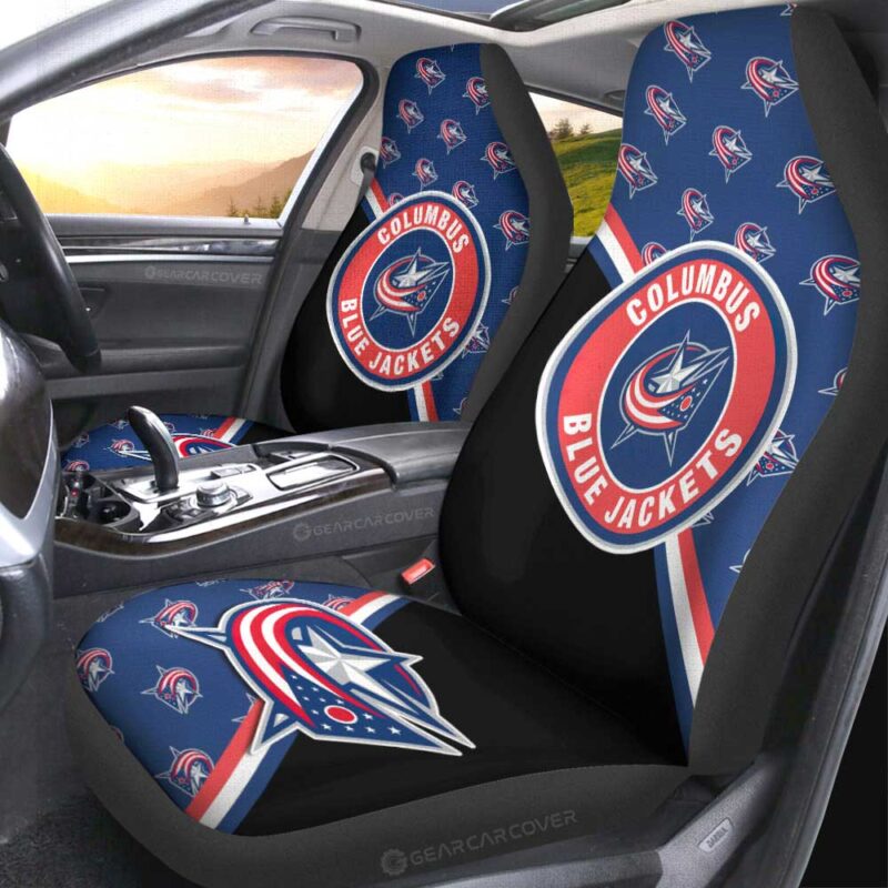 Columbus Blue Jackets Car Seat Covers Custom Car Accessories For Fans