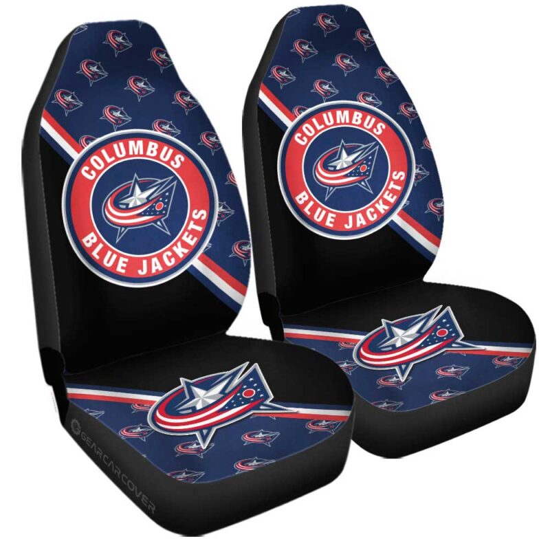 Columbus Blue Jackets Car Seat Covers Custom Car Accessories For Fans