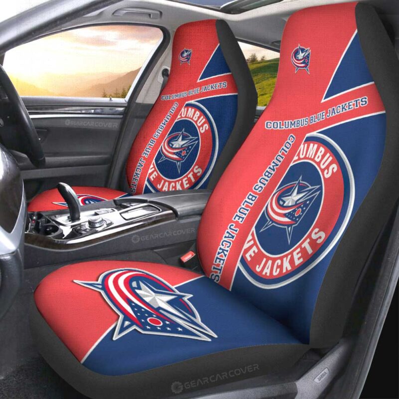 Columbus Blue Jackets Car Seat Covers Custom Car Accessories For Fans