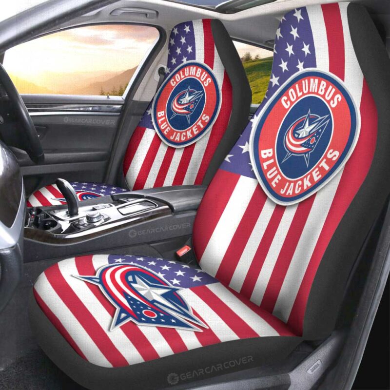 Columbus Blue Jackets Car Seat Covers Custom Car Decor Accessories