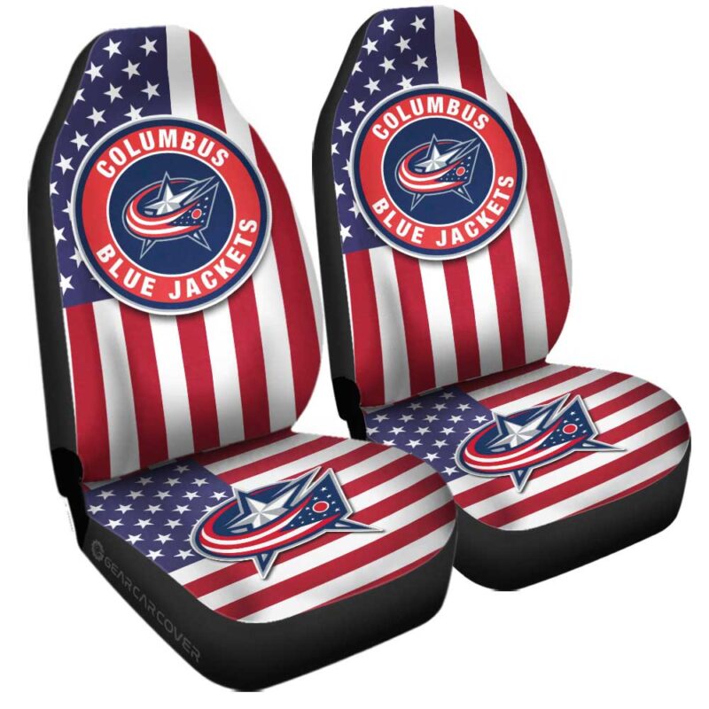Columbus Blue Jackets Car Seat Covers Custom Car Decor Accessories